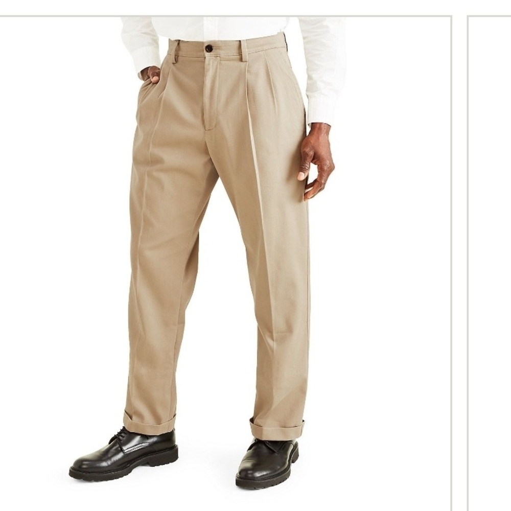 Dockers Classic Men's Khaki Tan Chinos Size W 33 L 30 Like New